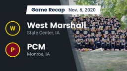 Recap: West Marshall  vs. PCM  2020
