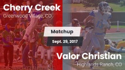 Matchup: Cherry Creek High vs. Valor Christian  2017