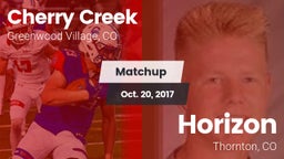Matchup: Cherry Creek High vs. Horizon  2017