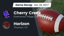 Recap: Cherry Creek  vs. Horizon  2017