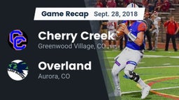Recap: Cherry Creek  vs. Overland  2018