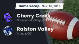Recap: Cherry Creek  vs. Ralston Valley  2018