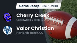 Recap: Cherry Creek  vs. Valor Christian  2018