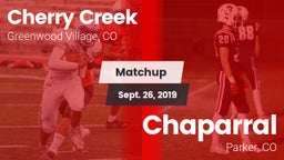 Matchup: Cherry Creek High vs. Chaparral  2019