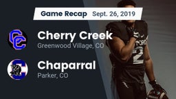 Recap: Cherry Creek  vs. Chaparral  2019