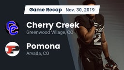 Recap: Cherry Creek  vs. Pomona  2019