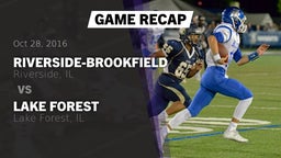 Recap: Riverside-Brookfield  vs. Lake Forest  2016
