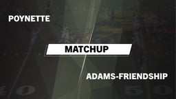 Matchup: Poynette  vs. Adams-Friendship  2016