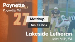 Matchup: Poynette  vs. Lakeside Lutheran  2016