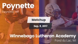 Matchup: Poynette  vs. Winnebago Lutheran Academy  2017