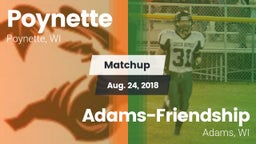 Matchup: Poynette  vs. Adams-Friendship  2018