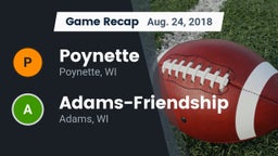 Recap: Poynette  vs. Adams-Friendship  2018