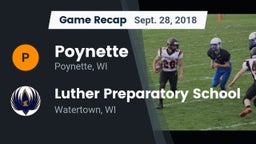 Recap: Poynette  vs. Luther Preparatory School 2018