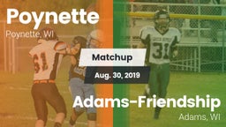 Matchup: Poynette  vs. Adams-Friendship  2019