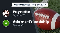 Recap: Poynette  vs. Adams-Friendship  2019
