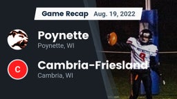 Recap: Poynette  vs. Cambria-Friesland  2022