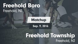 Matchup: Freehold Boro High vs. Freehold Township  2016