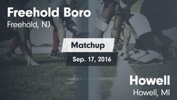 Matchup: Freehold Boro High vs. Howell  2016
