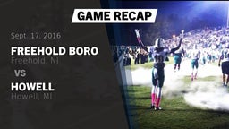 Recap: Freehold Boro  vs. Howell  2016