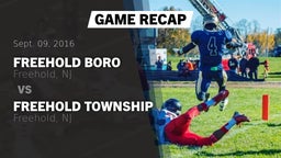 Recap: Freehold Boro  vs. Freehold Township  2016