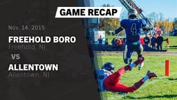 Recap: Freehold Boro  vs. Allentown  2015