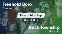 Matchup: Freehold Boro High vs. Brick Township  2016