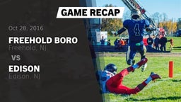 Recap: Freehold Boro  vs. Edison  2016