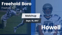 Matchup: Freehold Boro High vs. Howell  2017