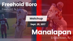 Matchup: Freehold Boro High vs. Manalapan  2017