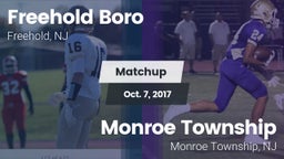 Matchup: Freehold Boro High vs. Monroe Township  2017