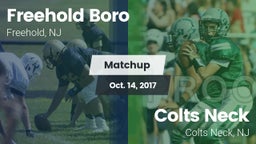 Matchup: Freehold Boro High vs. Colts Neck  2017