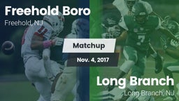 Matchup: Freehold Boro High vs. Long Branch  2017