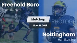 Matchup: Freehold Boro High vs. Nottingham  2017