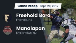 Recap: Freehold Boro  vs. Manalapan  2017
