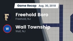 Recap: Freehold Boro  vs. Wall Township  2018
