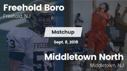 Matchup: Freehold Boro High vs. Middletown North  2018