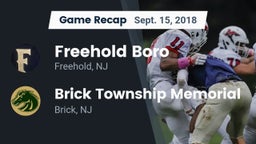 Recap: Freehold Boro  vs. Brick Township Memorial  2018