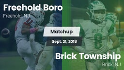 Matchup: Freehold Boro High vs. Brick Township  2018