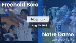 Matchup: Freehold Boro High vs. Notre Dame  2019