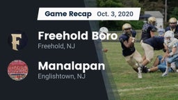 Recap: Freehold Boro  vs. Manalapan  2020