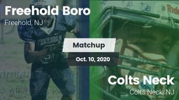 Matchup: Freehold Boro High vs. Colts Neck  2020