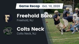 Recap: Freehold Boro  vs. Colts Neck  2020