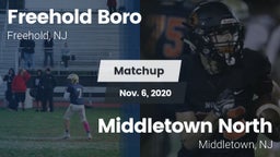 Matchup: Freehold Boro High vs. Middletown North  2020