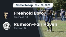 Recap: Freehold Boro  vs. Rumson-Fair Haven  2020