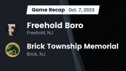 Recap: Freehold Boro  vs. Brick Township Memorial  2023