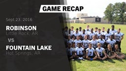 Recap: Robinson  vs. Fountain Lake  2016