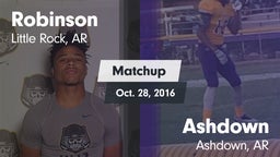 Matchup: Robinson  vs. Ashdown  2016