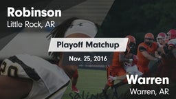 Matchup: Robinson  vs. Warren  2016