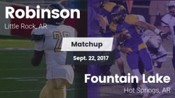 Matchup: Robinson  vs. Fountain Lake  2017