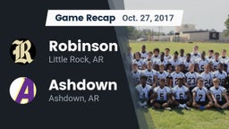 Recap: Robinson  vs. Ashdown  2017